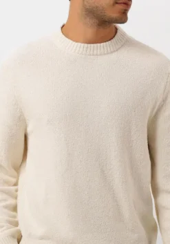 beige selected homme trui slhloop ls knit crew neck