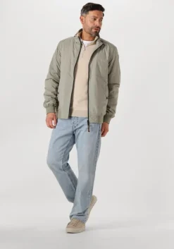 beige selected homme trui slhberg half zip cardigan noos