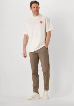 beige selected homme t-shirt slhrelaxjay license ss o-neck tee