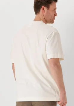 beige selected homme t-shirt slhrelaxjay license ss o-neck tee