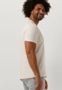 beige selected homme t-shirt slhjoseph pique o-neck tee