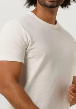 beige selected homme t-shirt slhjoseph pique o-neck tee