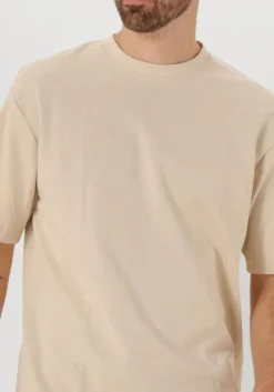 beige selected homme t-shirt slhlooseoscar ss o-neck tee noos