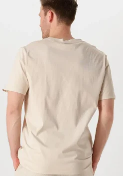 beige selected homme t-shirt slhaspen ss o-neck tee noos