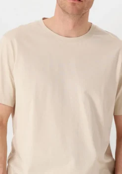 beige selected homme t-shirt slhaspen ss o-neck tee noos