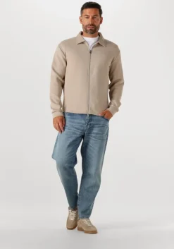 beige selected homme vest slhemanuel soft full zip sweat noos