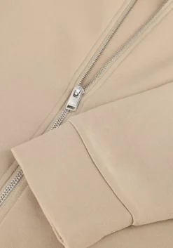 beige selected homme vest slhemanuel soft full zip sweat noos