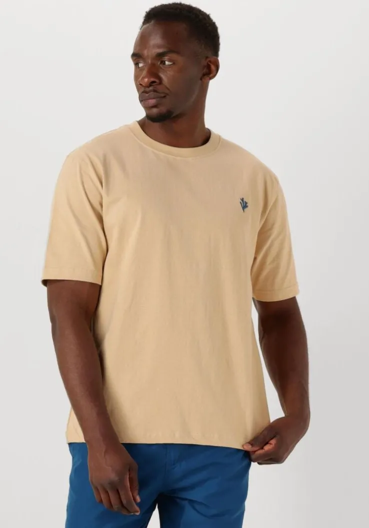 beige shiwi t-shirt men finn relaxed t-shirt coral logo