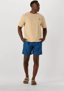 beige shiwi t-shirt men finn relaxed t-shirt coral logo