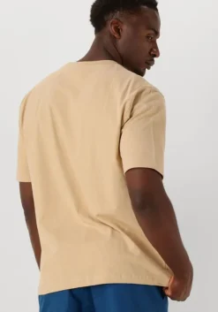 beige shiwi t-shirt men finn relaxed t-shirt coral logo