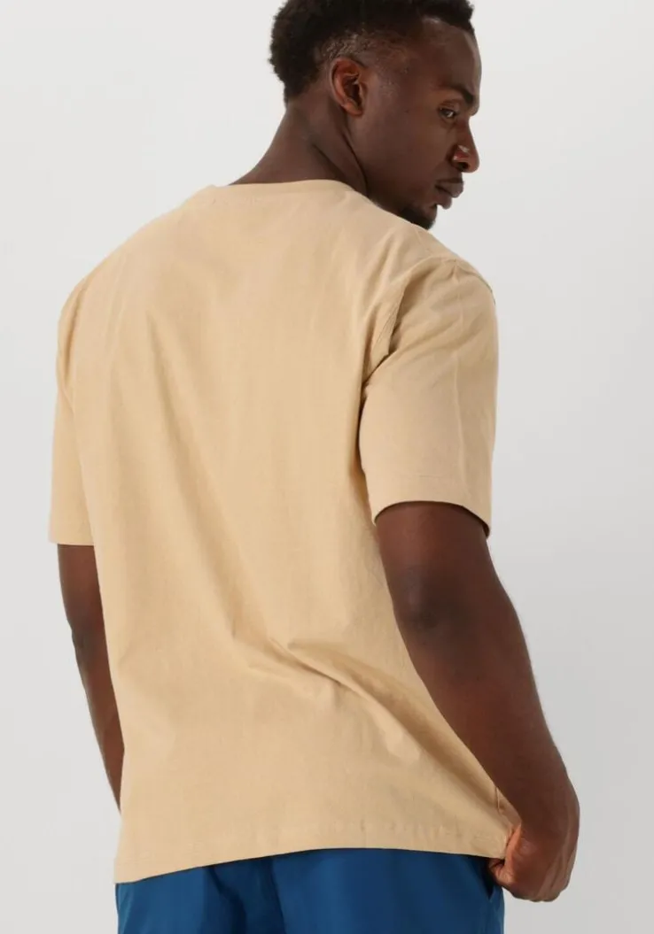 beige shiwi t-shirt men finn relaxed t-shirt coral logo