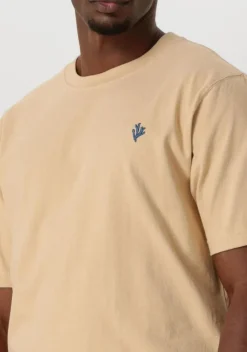 beige shiwi t-shirt men finn relaxed t-shirt coral logo