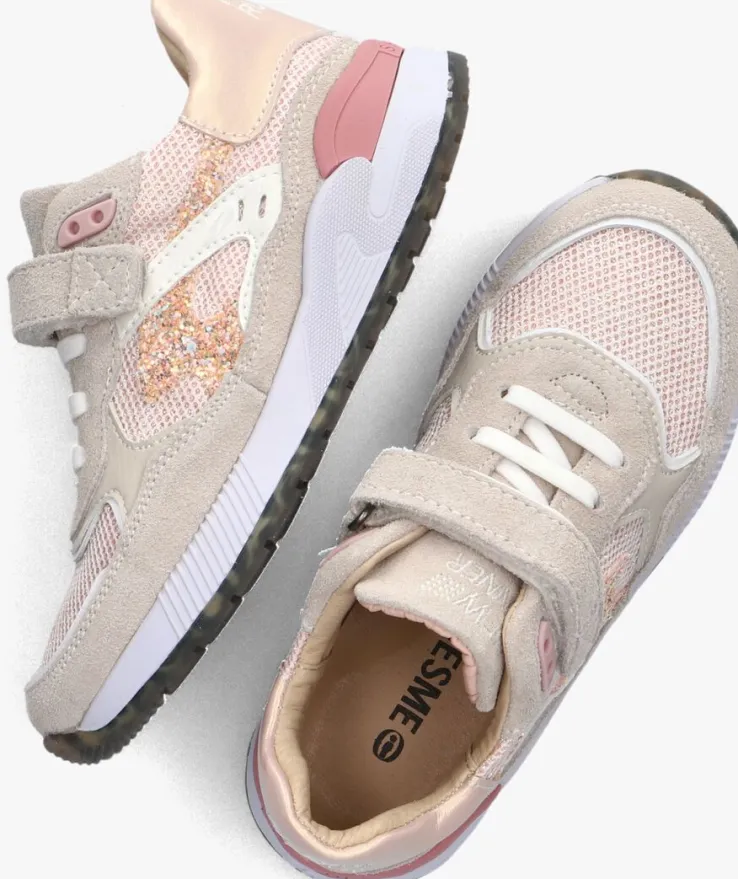 beige shoesme lage sneakers st24s006