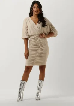 beige silvian heach mini jurk cvp23150ve