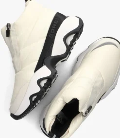 beige sorel hoge sneakers kinetic impact puffy zip dames
