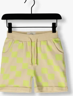 beige sproet & sprout korte broek shorts block print