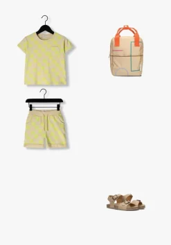 beige sproet & sprout korte broek shorts block print