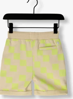 beige sproet & sprout korte broek shorts block print
