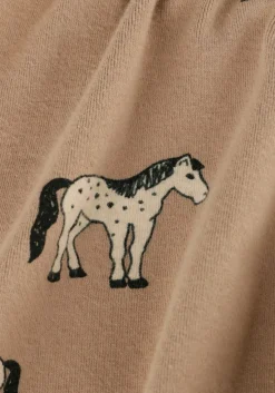 beige sproet & sprout minirok paperbag skirt horses print