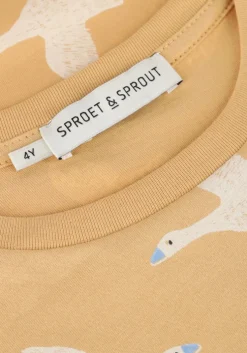 beige sproet & sprout t-shirt t-shirt goose print
