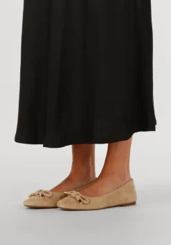 beige stefano lauran ballerina's ss36100