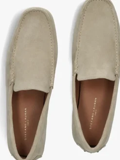beige stefano lauran mocassins 2 gesp bio slipper