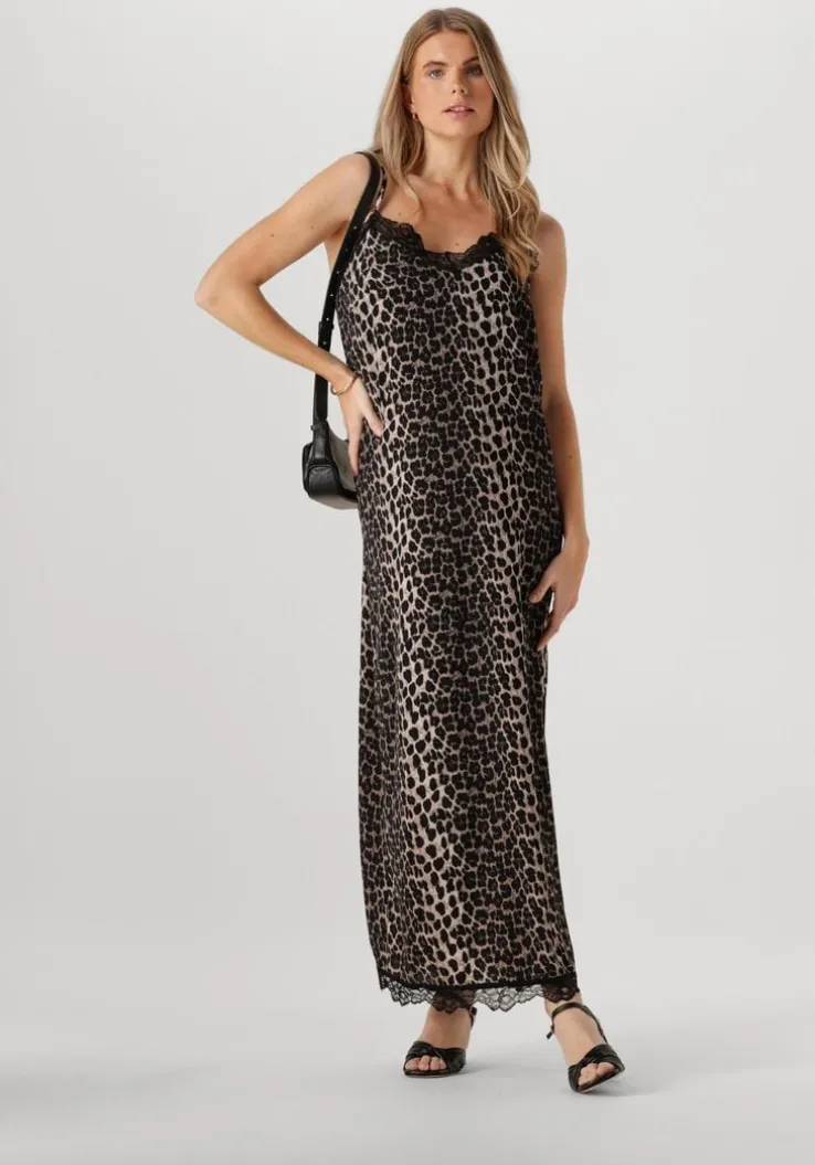 beige studio amaya maxi jurk tijger