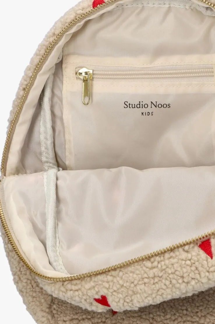 beige studio noos rugtas teddy hearts mini backpack