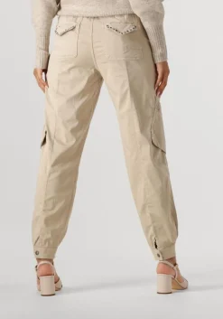 beige summum cargobroeken cargo pants soft stretch
