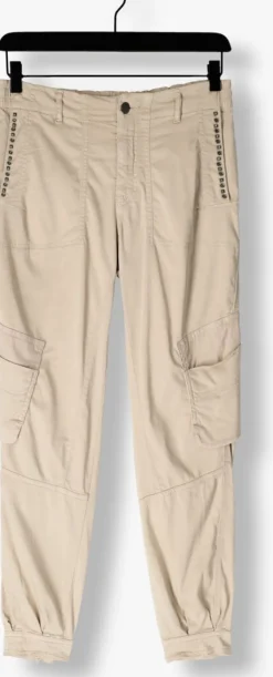 beige summum cargobroeken cargo pants soft stretch