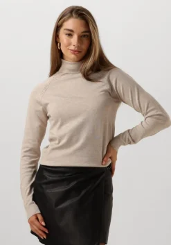 beige summum coltrui turtle neck sweater soft viscose polyamide knit