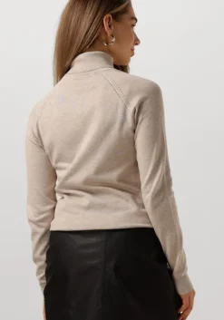 beige summum coltrui turtle neck sweater soft viscose polyamide knit