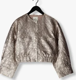 beige summum jack jacket lurex jacquard