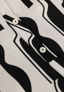 beige summum maxi jurk dress graphic two tone