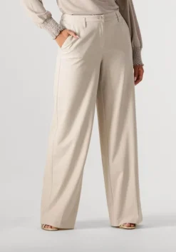 beige summum pantalon trousers wide viscose blend stretch