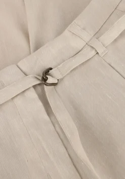beige summum pantalon trousers wide linen blend twill