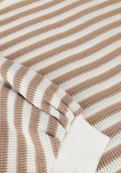 beige summum sweater jersey sweater waffle lurex stripe