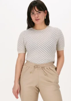 beige summum top short sleeve sweater cotton sh