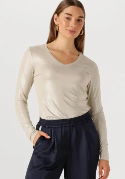 beige summum top top longsleeve fluid coated