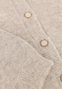 beige summum vest cardigan wool elastane blend knit