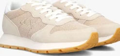 beige sun68 lage sneakers ally glitter