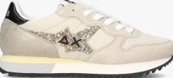 beige sun68 lage sneakers stargirl glitter logo