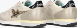 beige sun68 lage sneakers stargirl glitter logo
