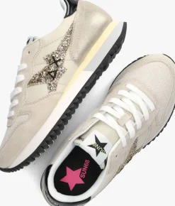 beige sun68 lage sneakers stargirl glitter logo