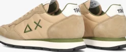 beige sun68 lage sneakers tom solid