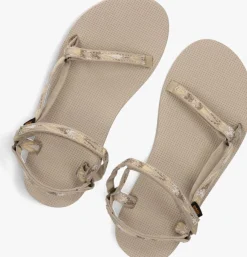 beige teva platte sandalen w original universal slim
