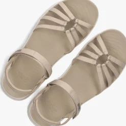 beige teva platte sandalen tirra traveler