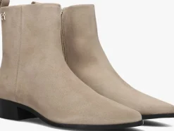 beige tommy hilfiger enkellaarsjes low cowboy flat