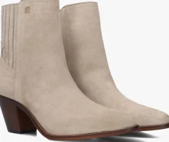 beige tommy hilfiger enkellaarsjes western mid heel s
