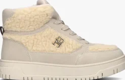 beige tommy hilfiger hoge sneakers high top lace-up